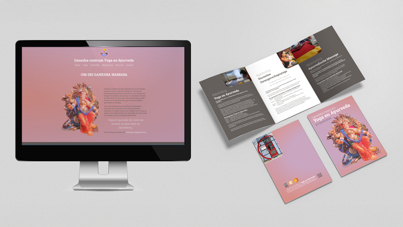 Website en flyer Ganesha